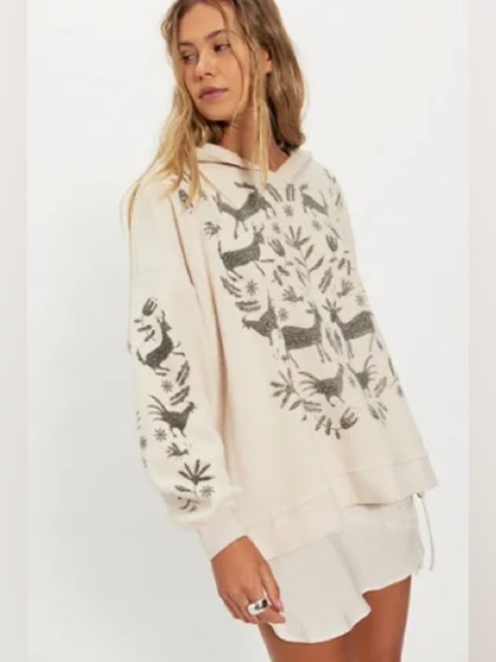 Free People Ragabond Kindred Folk Oversized Hoodie Size XS